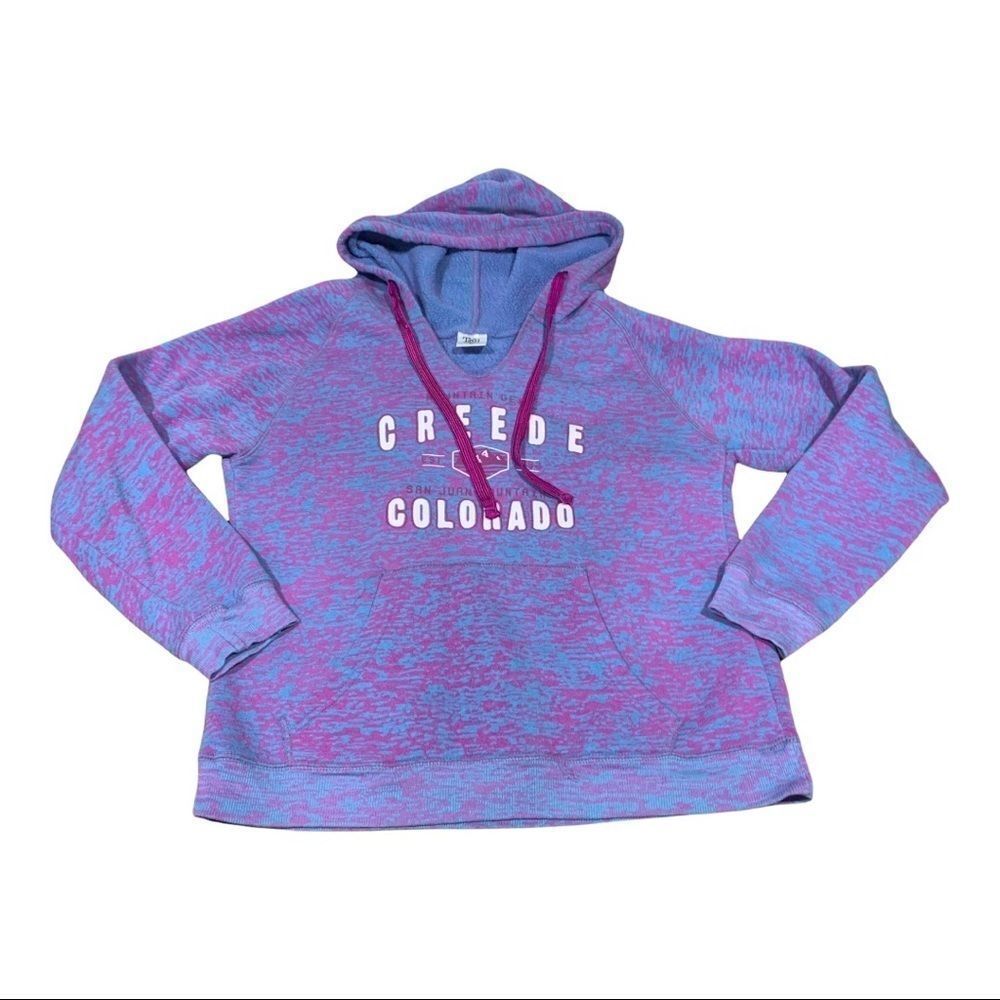 Tipsy Women’s Sweatshirt Hoodie Creed Colorado Fleece Medium